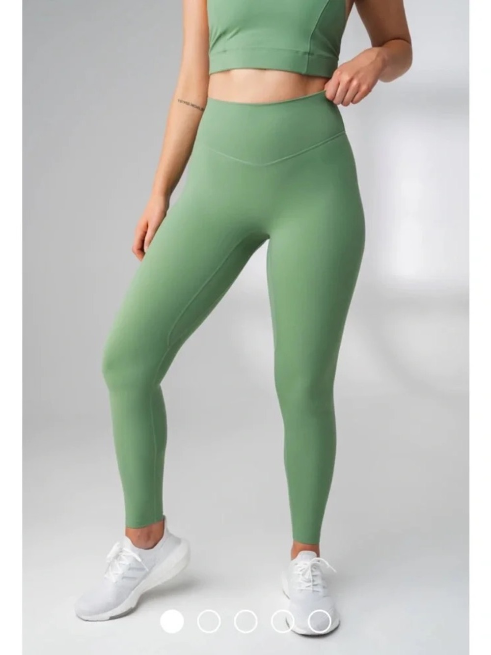 The Cloud Pant - Serpentine High-Rise Olive Green Seamless Active Leggings